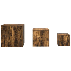 vidaXL Side Tables 3 pcs Smoked Oak Engineered Wood 4