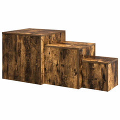 vidaXL Side Tables 3 pcs Smoked Oak Engineered Wood 6
