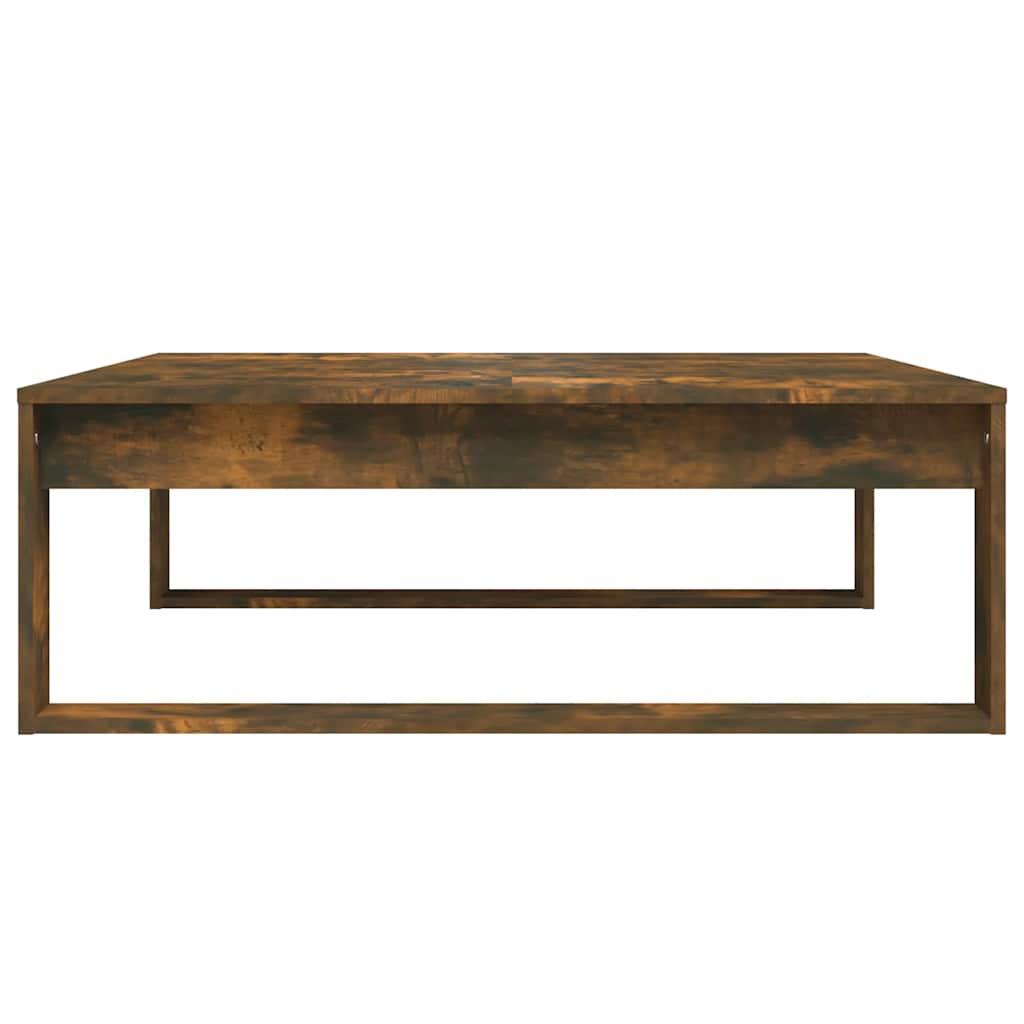 vidaXL Coffee Table Smoked Oak 100x100x35 cm Engineered Wood 5