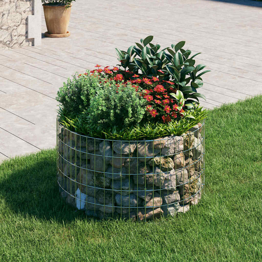 Circular Gabion Pole Galvanised Steel