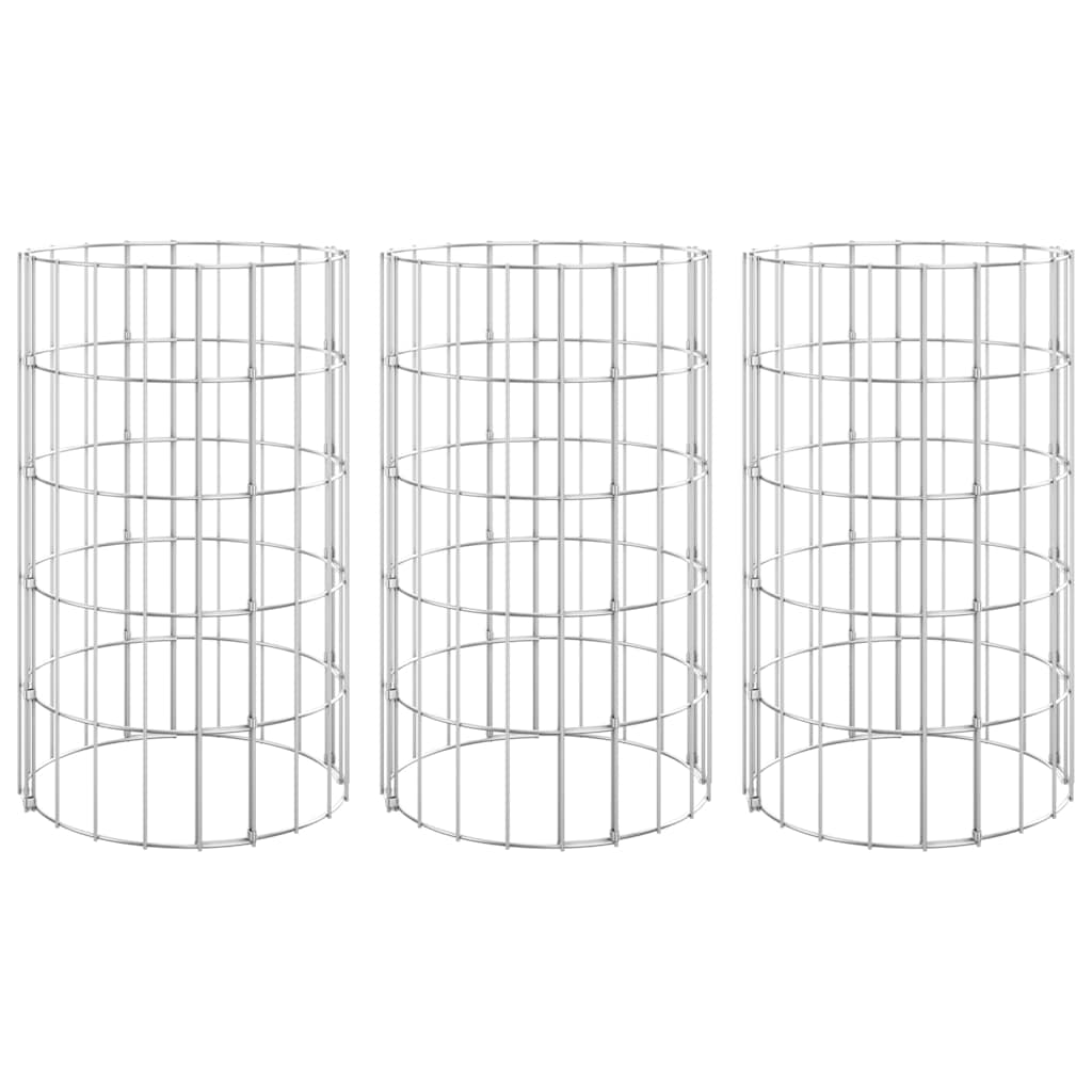 Circular Gabion Raised Beds 4 pcs Ø30x50/100/150/200 Ø 30 x 50 cm (3 pcs)
