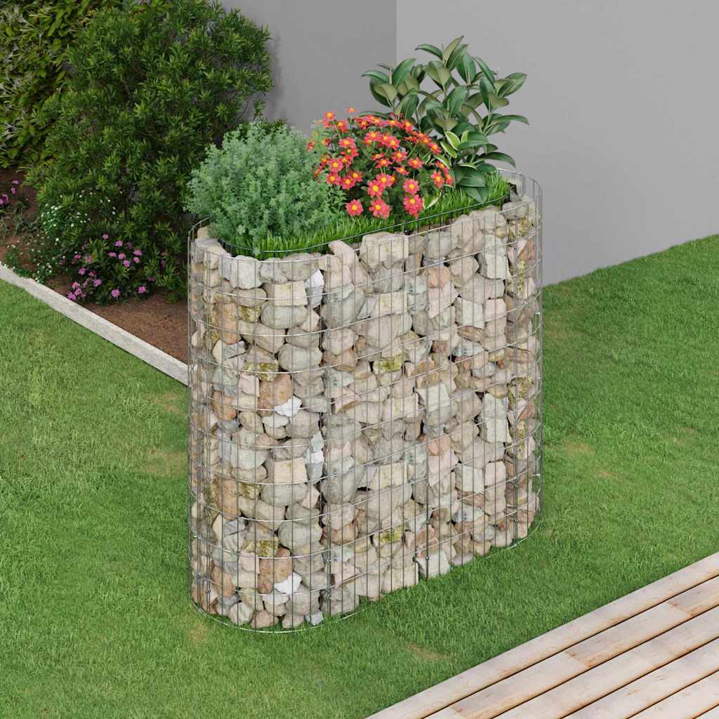 vidaXL Gabion Raised Bed | Silver | Galvanised iron | Medium | Durable 1