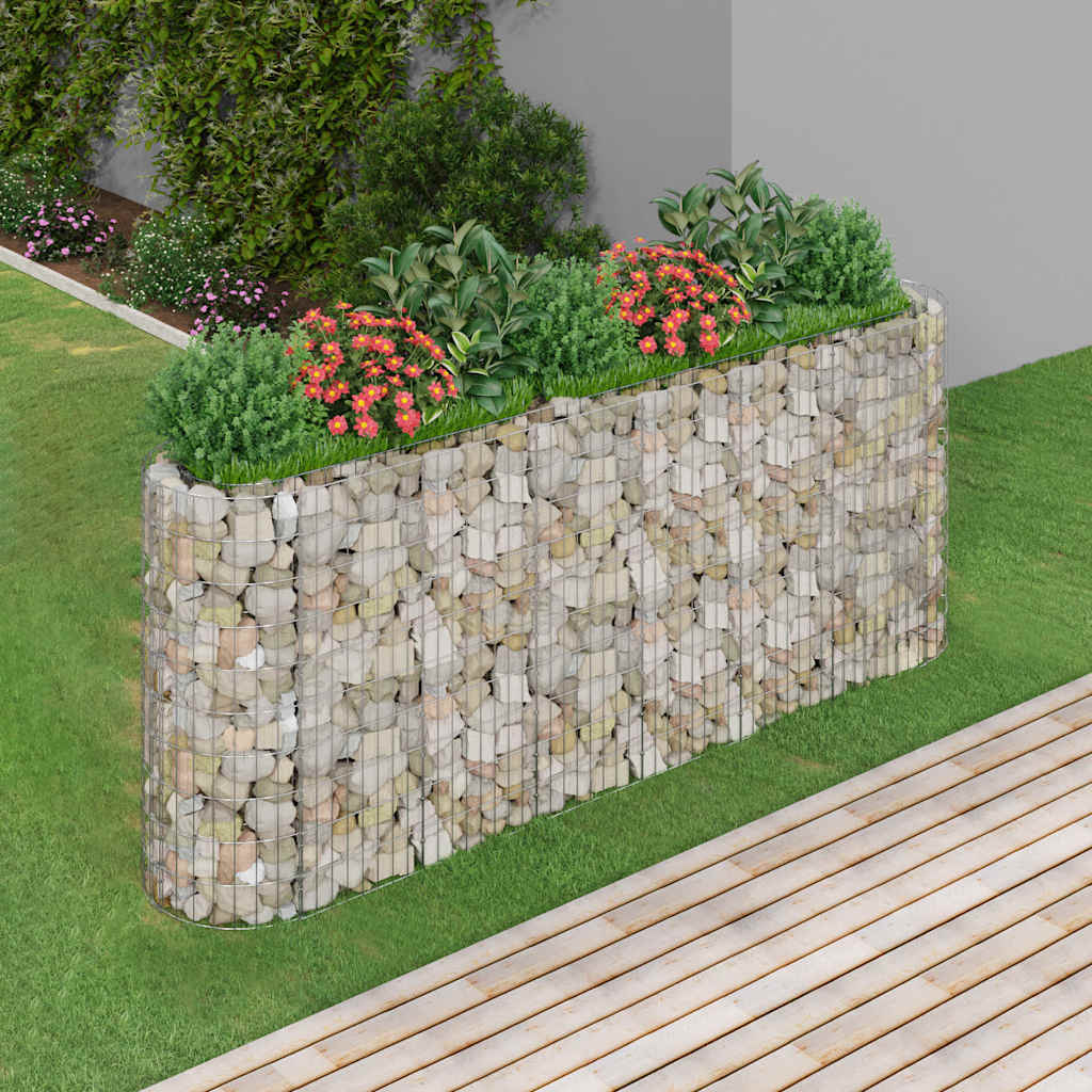 vidaXL Gabion Raised Bed | Silver | Galvanised iron | Large | Durable 1