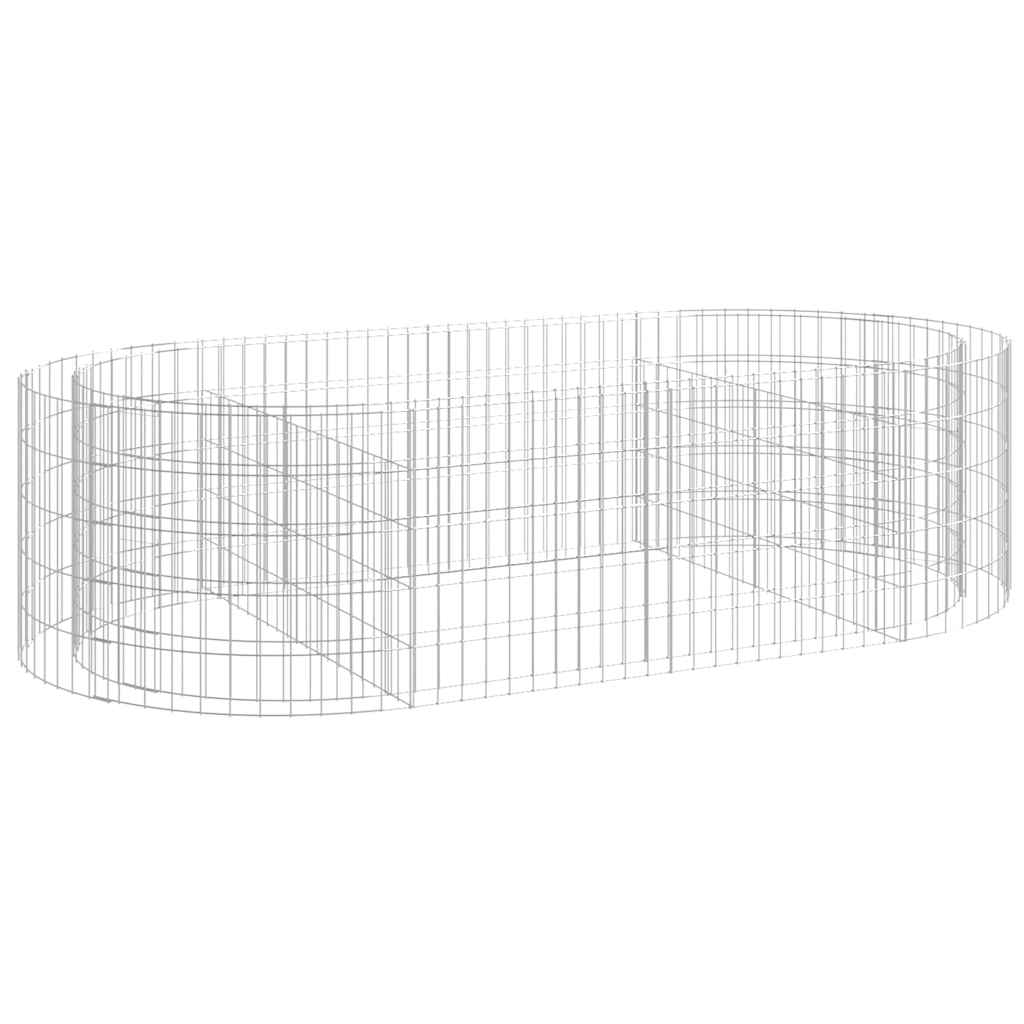 vidaXL Gabion Raised Bed | Silver | Galvanised iron | 200 x 100 x 50 cm 2