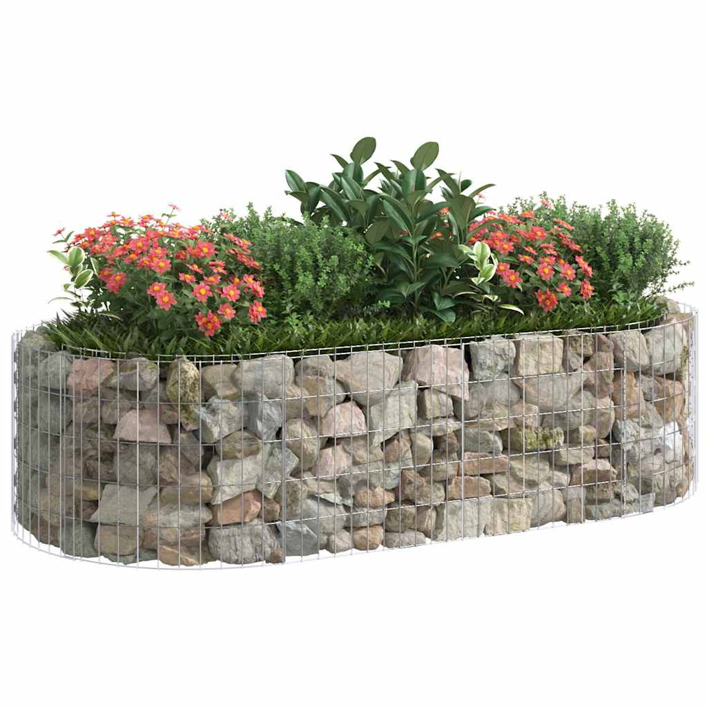 vidaXL Gabion Raised Bed | Silver | Galvanised iron | 200 x 100 x 50 cm 3
