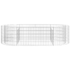 vidaXL Gabion Raised Bed | Silver | Galvanised iron | 200 x 100 x 50 cm 4