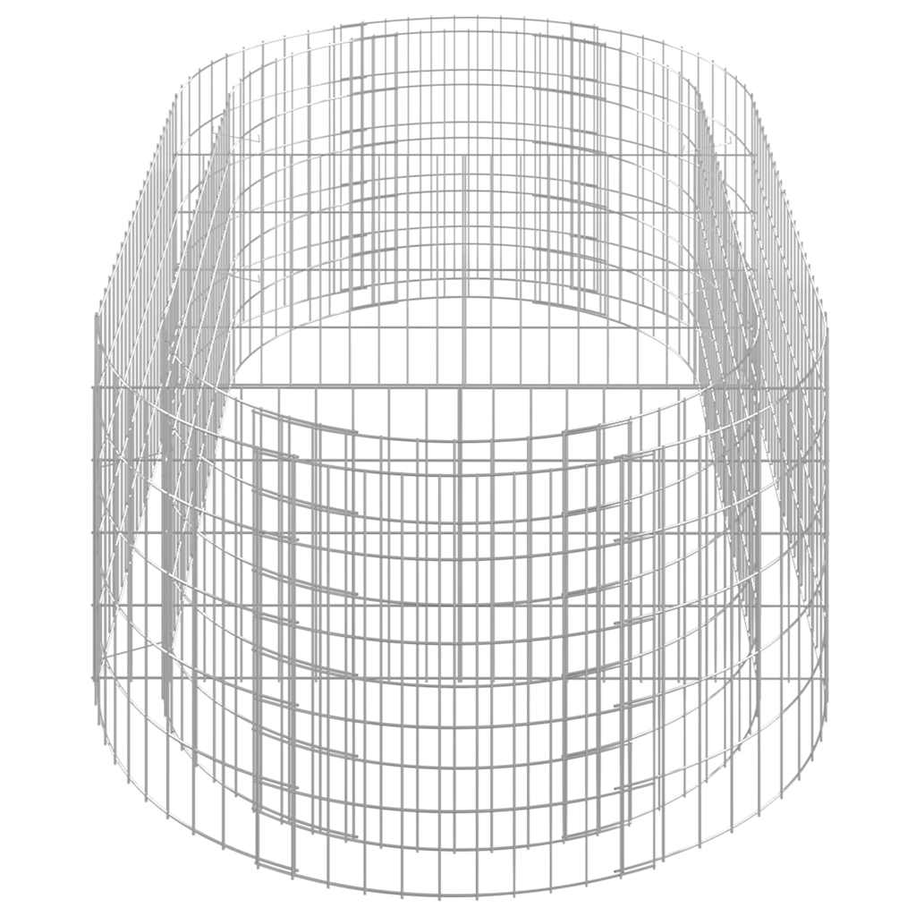 vidaXL Gabion Raised Bed | Silver | Galvanised iron | 200 x 100 x 50 cm 5