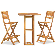 3 Piece Outdoor Bar Set Solid Wood Acacia 2