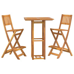 3 Piece Outdoor Bar Set Solid Wood Acacia 2