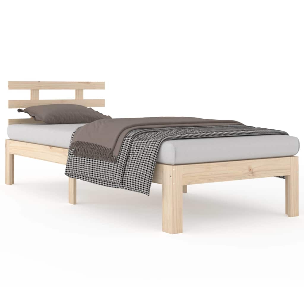 Bed Frame without Mattress Length 190 cm Natural 75 cm