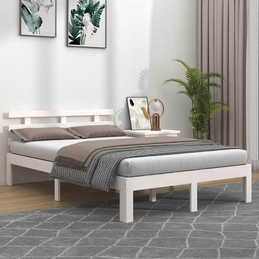 Bed Frame without Mattress Length White