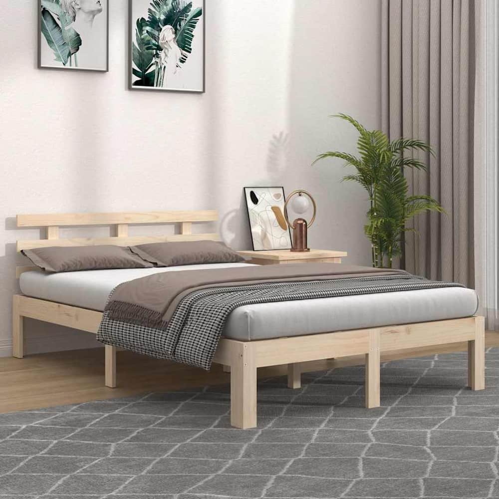 Bed Frame without Mattress Length Natural