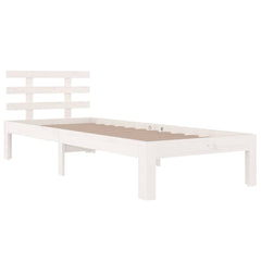 Bed Frame without Mattress Solid Wood Length 200 cm White 90 cm