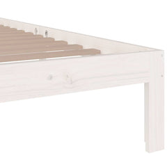 vidaXL Bed Frame without Mattress White Solid Wood 90x200 cm 6