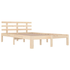 Bed Frame without Mattress Solid Wood Length 200 cm Natural 180 cm