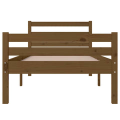 vidaXL Bed Frame | Honey brown | Solid pine wood, Plywood | Small Single 5
