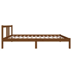 Bed Frame without Mattress Solid Wood Length 200 cm Honey brown 100 cm