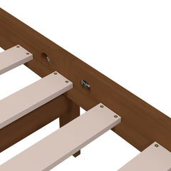 Bed Frame without Mattress Solid Wood Length 200 cm Honey brown 100 cm