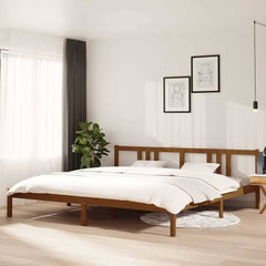 Bed Frame without Mattress Solid Wood Length 200 cm Honey brown 200 cm