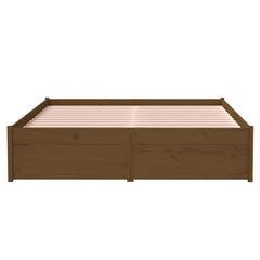 vidaXL Bed Frame without Mattress Honey Brown Solid Wood 120x190 cm 5