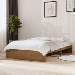vidaXL Bed Frame without Mattress Honey Brown Solid Wood 120x190 cm 1