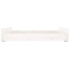 vidaXL Bed Drawer | White | Solid pine wood | Standard 5