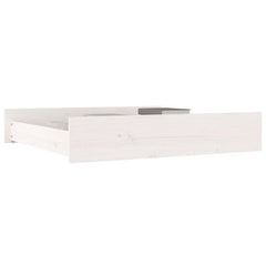 vidaXL Bed Drawer | White | Solid pine wood | Standard 6