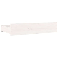 Bed Drawers 4 pcs Solid Wood Pine White 95 x 57 x 18 cm