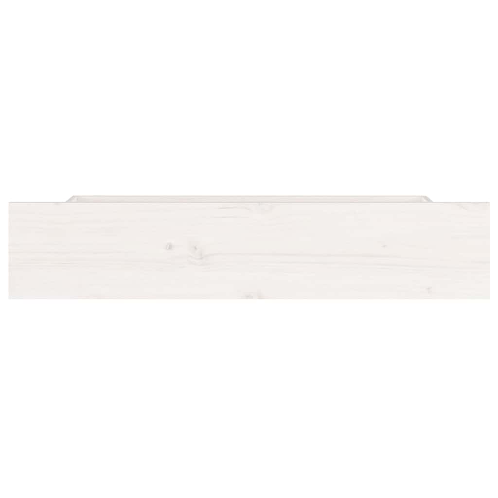 Bed Drawers 4 pcs Solid Wood Pine White 95 x 57 x 18 cm