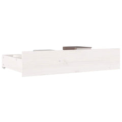 Bed Drawers 4 pcs Solid Wood Pine White 95 x 57 x 18 cm