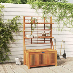 Storage Box Trellis Solid Wood Acacia