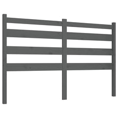vidaXL Bed Headboard | Grey | Solid pine wood | Standard | Decorative Inlays 2