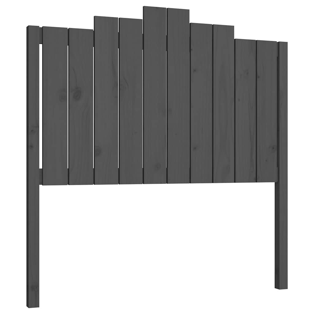 vidaXL Bed Headboard Grey 106x4x110 cm Solid Wood Pine 2