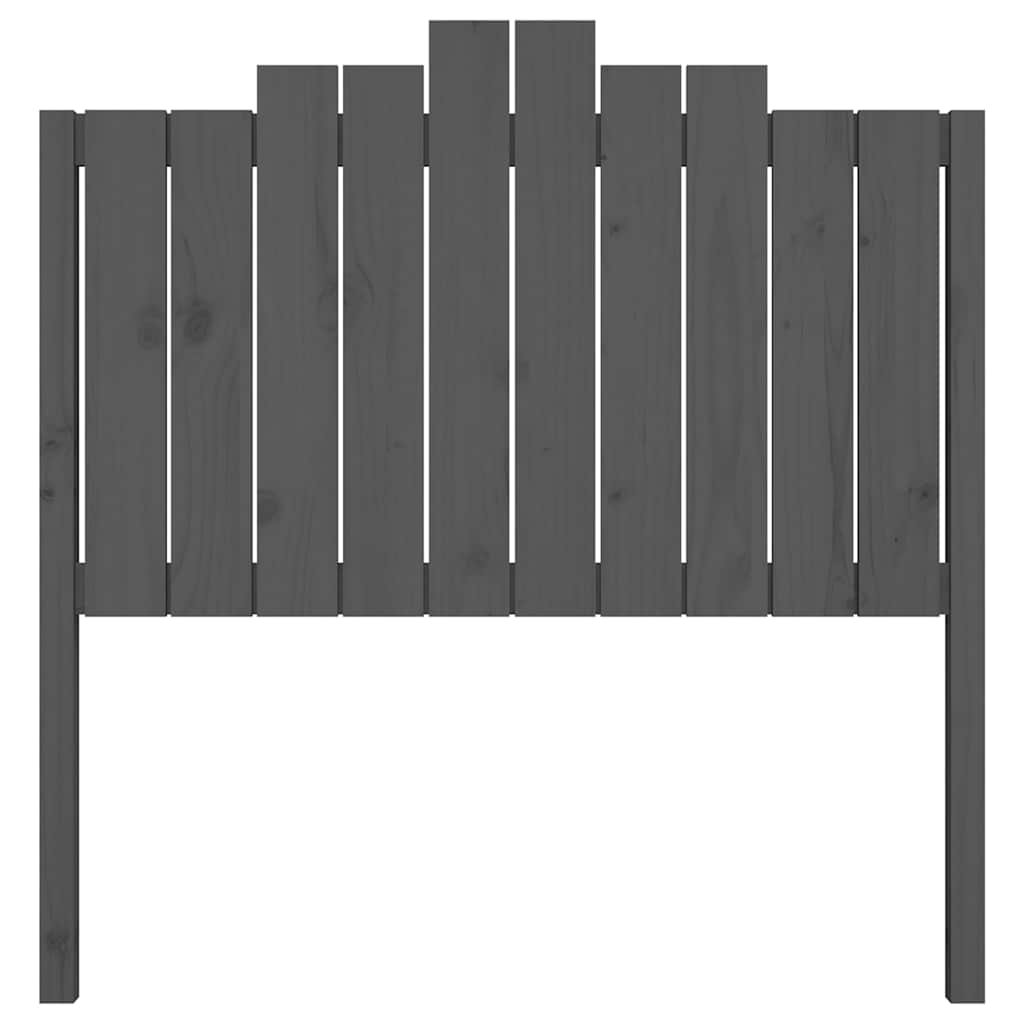 vidaXL Bed Headboard Grey 106x4x110 cm Solid Wood Pine 4