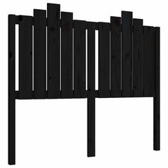 vidaXL Bed Headboard | Black | Solid pine wood | Standard |  Decorative Inlays 2