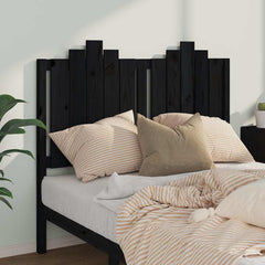 vidaXL Bed Headboard | Black | Solid pine wood | Standard |  Decorative Inlays 3