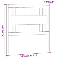 vidaXL Bed Headboard | White | Solid pine wood | 95.5x4x100 cm 6