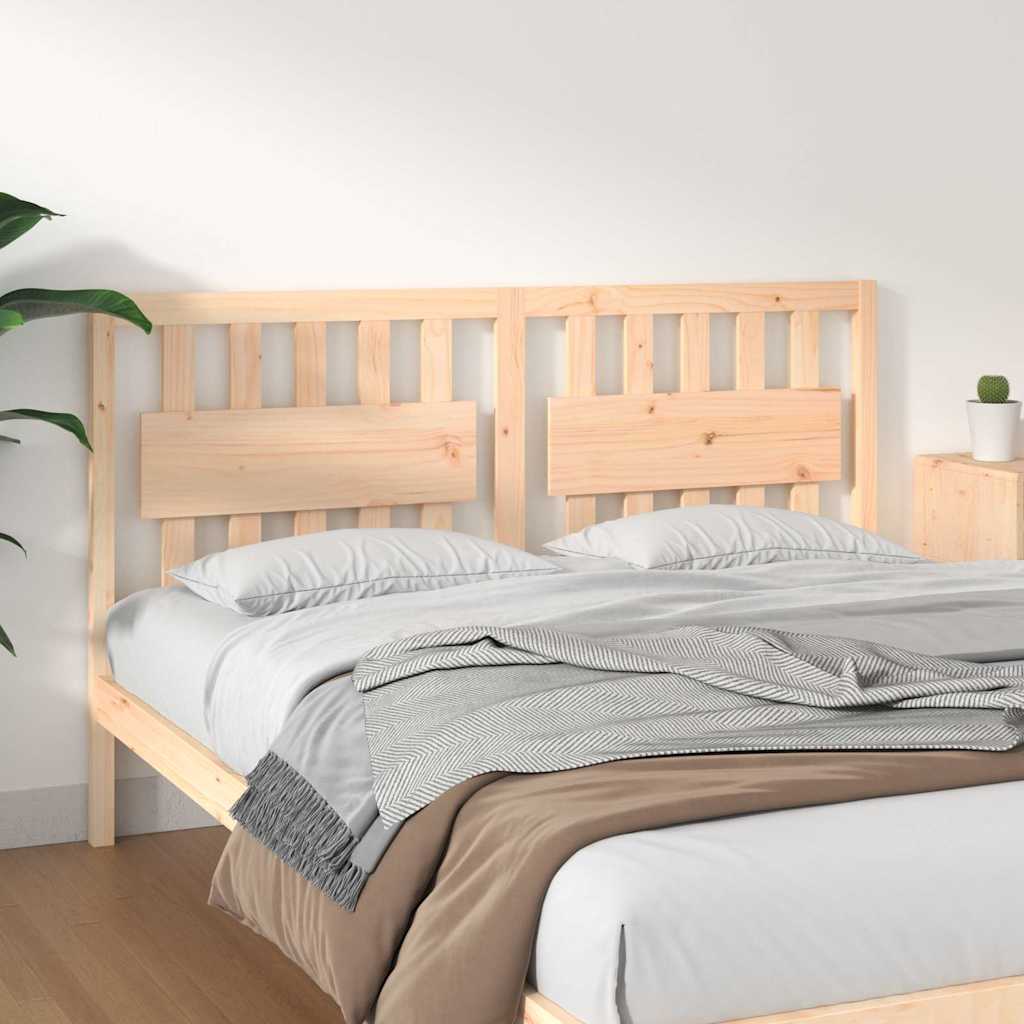 vidaXL Bed Headboard | Natural | Solid Pine Wood | Large | Bed Headboard 1