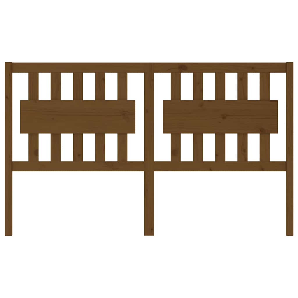 vidaXL Bed Headboard | Honey Brown | Solid Pine Wood | Large | Decorative Inlays 3