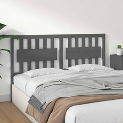 vidaXL Bed Headboard Grey 165.5x4x100 cm Solid Wood Pine 4