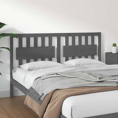 vidaXL Bed Headboard Grey 165.5x4x100 cm Solid Wood Pine 1