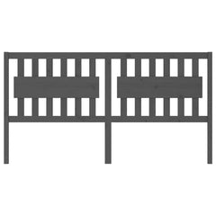 vidaXL Bed Headboard Grey 185.5x4x100 cm Solid Wood Pine 3