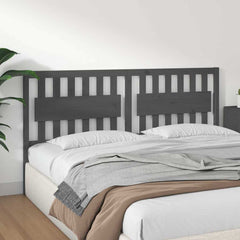 vidaXL Bed Headboard Grey 185.5x4x100 cm Solid Wood Pine 4