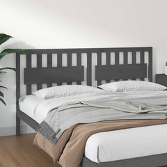 vidaXL Bed Headboard Grey 185.5x4x100 cm Solid Wood Pine 1