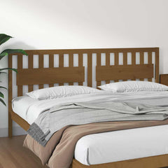 vidaXL Bed Headboard | Honey brown | Solid pinewood | 205.5 cm width 1