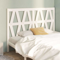 vidaXL Bed Headboard White 126x4x100 cm Solid Wood Pine 1