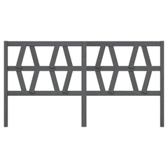 vidaXL Bed Headboard Grey 206x4x100 cm Solid Wood Pine 3