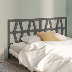vidaXL Bed Headboard Grey 206x4x100 cm Solid Wood Pine 1