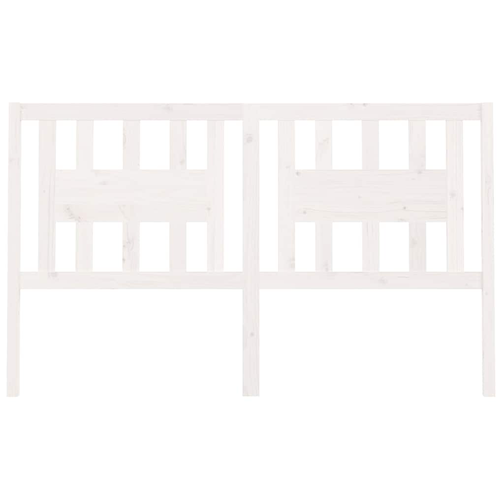 vidaXL Headboard | White | Solid pine wood | Standard | Durable | Bed Headboard 3
