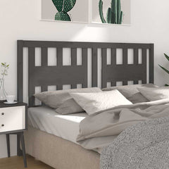 vidaXL Headboard | Grey | Solid pine wood | 166 x 4 x 100 cm | Decorative Inlays 1